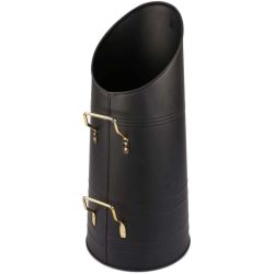 Embers Black Coal Hod with Brass Handle
