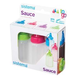 Sistema Set of Three Sauce Bottles