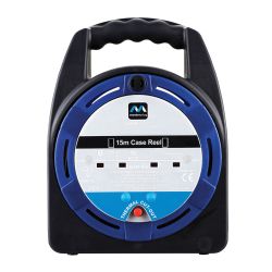 Masterplug 15 Metre 2 Gang Cassette Reel