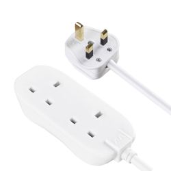 Masterplug 2 Metre 2 Gang 13A Extension Lead