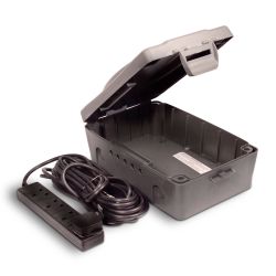 Masterplug Weatherproof Box And 4 Socket Extension Lead