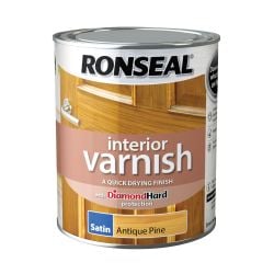 Ronseal 750ml Interior Varnish Satin Antique Pine