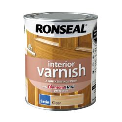 Ronseal 750ml Interior Varnish Satin Clear