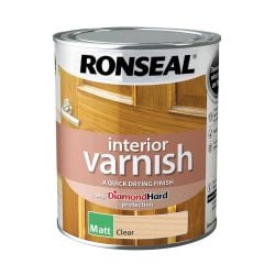 Ronseal 750ml Interior Varnish Clear Matt