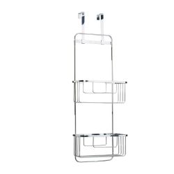 Croydex Wire Hook Over Door Double Storage Basket Rust Free