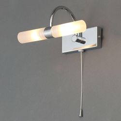 Corvus 2 light Bathroom Wall Light Opal/Chrome