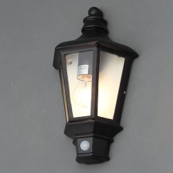 Pallas 1 light Half Wall Lantern with Intergral PIR Sensor Anthracite