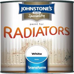 Johnstone's  Paint for Radiators - Satin White 750ml