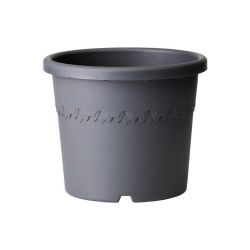 Algarve Cilindro Planter & Wheels Anthracite 40cm
