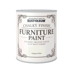 Rust-Oleum Chalky Finish Furniture Paint Antique White 750ml