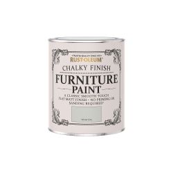 Rust-Oleum Chalky Finish Furniture Paint Winter Grey 750ml