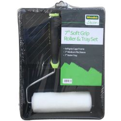 Woodie's 7" Soft Grip Roller & Tray Set
