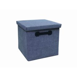 Black Foldable Storage Box With Lid
