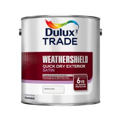 Dulux Trade Weathershield Quick Dry Exterior Satinwood Medium Base 2.5L