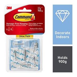 Command Clear Medium Wire Toggle Hook Value Pack