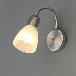 Sofia 1 light Flexi Arm Spotlight Wall light Satin Nickel