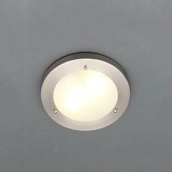 Canis 2 light Large Flush Fitting Satin Nickel