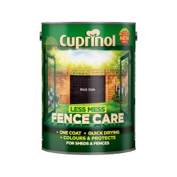 Cuprinol Less Mess Fence Care Rich Oak 5L