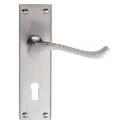 Victorian Scroll Lever On Backplate Chrome