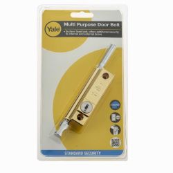 Yale Door Pushbolt Brass P124