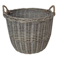Grey Wicker Basket - Large
