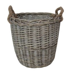Grey Wicker Basket Small