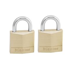 Master Lock 30mm Brass Keyed Padlock - Twin Pack