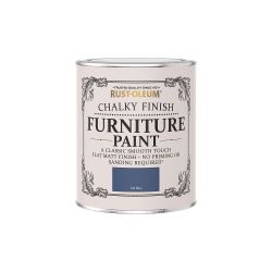 Rust-Oleum Chalky Finish Furniture Paint Ink Blue 750ml
