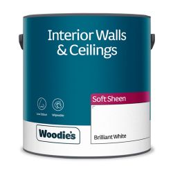 Woodie's Vinyl Soft Sheen Pure Brilliant White 2.5Ltr