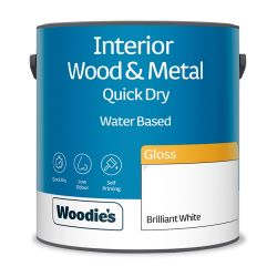 Woodie's Quick Dry Gloss  Pure Brilliant White 2.5Ltr