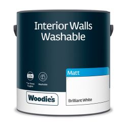 Woodie's Washable Matt Pure Brilliant White 2.5Ltr