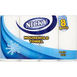 Nicky Household Towel 8 Roll