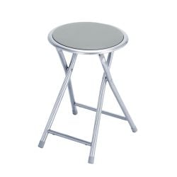 Metal Folding Stool Grey