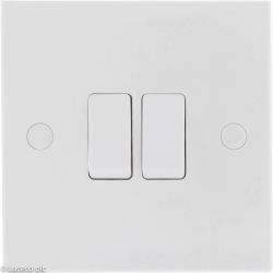 BG Double 10A Light Switch