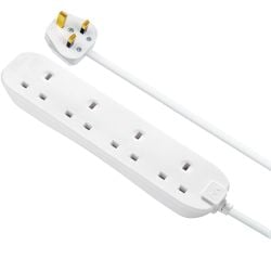 Masterplug Four Socket 2 Metre Extension Lead