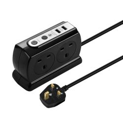 Masterplug 4 Socket 2m Surge Extension Lead