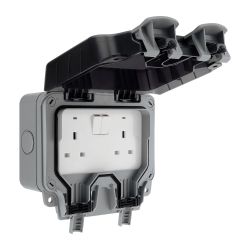 BG Weatherproof 13A 2 Gang Double Pole Switched Socket