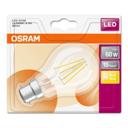 Osram 6W (60W) B22 Led Gls Clr Fil