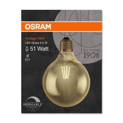 Osram 6.5W (60W) E27 Led Vintage Fil Globe Dim