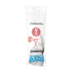 Brabantia Perfectfit bin liners, Code V, 3l, 20 bags