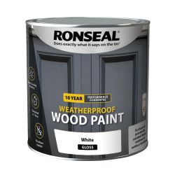 Ronseal 10 Year Weatherproof Paint White Gloss 2.5L