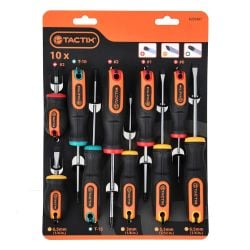 Tactix Screwdriver Set - 10 Piece