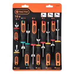 Tactix Screwdriver Set - 10 Piece
