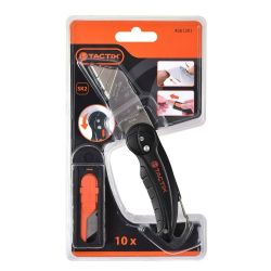 Tactix Folding Utility Knife With 5pc Blades