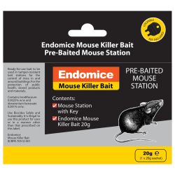 Endomice Mouse Killer Bait 20G Pre-Baited Mouse Station