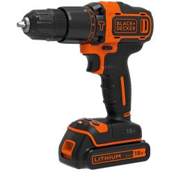 Black+Decker 18V 2 Gear Hammer Drill with Kit Box