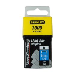 Stanley 6mm Light Duty Staples - 1,000 Pack