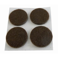 Felt Gard 22mm Round Surface Protection Felt Pads - Black 12 pack