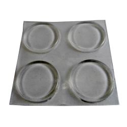 19mm Surface Protection Vinyl Bumper Pads, Clear - 8 pack