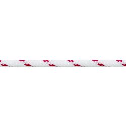 Suki Pp Rope Double Braided, White/Red 6Mm, 15 Metres